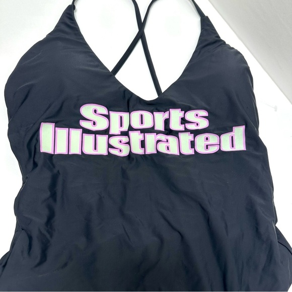 Sports Illustrated Swimsuit One Piece White & Pink Logo NWT Size 10 SI Logo - Picture 4 of 10